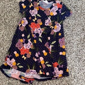 LuLaRoe DISNEY Dress with Purple and Orange Accents
